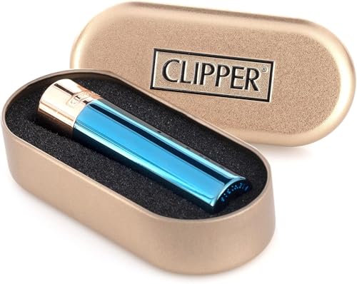 Hair Clippers Rechargeable with Metal Gift Box - Blue and Copper Rose - Model 988