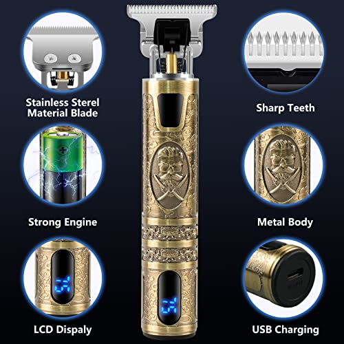 Tondeuse Cheveux Hommes Professionnelle, Rechargeable Rasoir Electriques Sans Fil, Ecran LCD pour Enfants et Famille