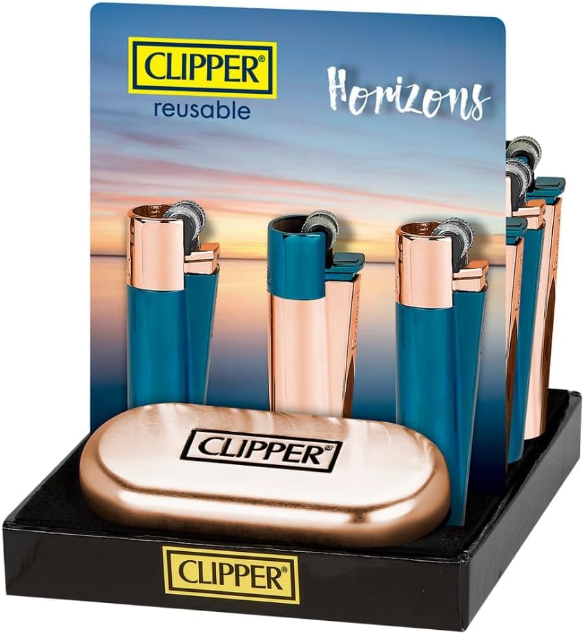 Hair Clippers Rechargeable with Metal Gift Box - Blue and Copper Rose - Model 988