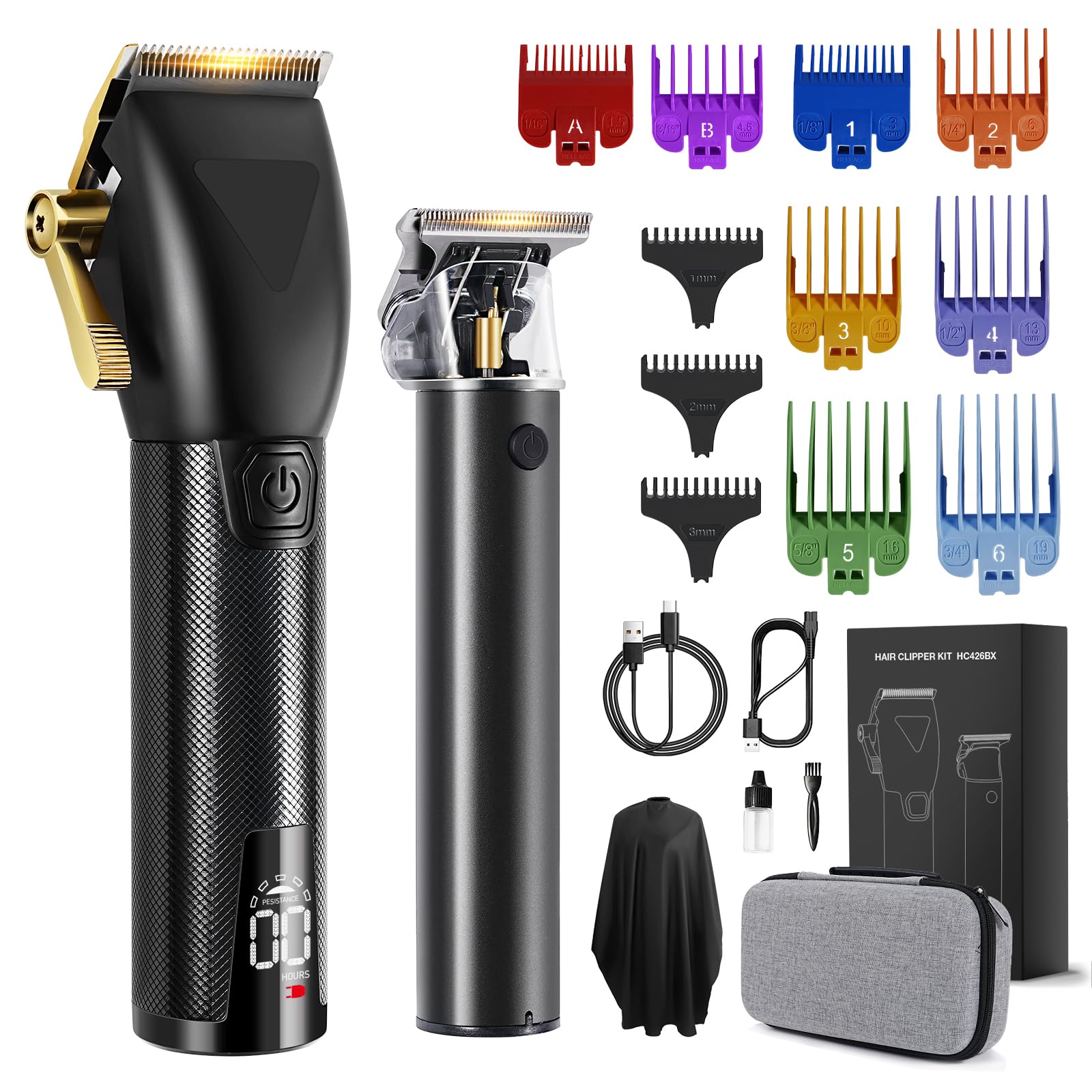 Tondeuse Cheveux Hommes Professionnel Noir
Tondeuse Barbe et Cheveux Professionnelle
Kit de Coupe de Cheveux Electriques